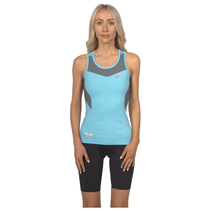 2XU Women's Base Compression Tank - Blue