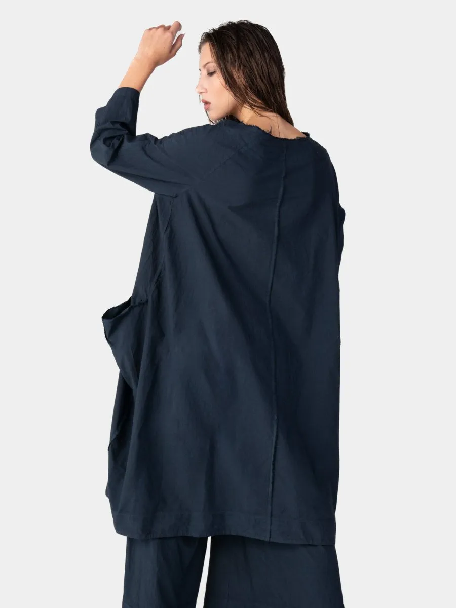 Boat Neck Front Seam Organic Cotton Dress
