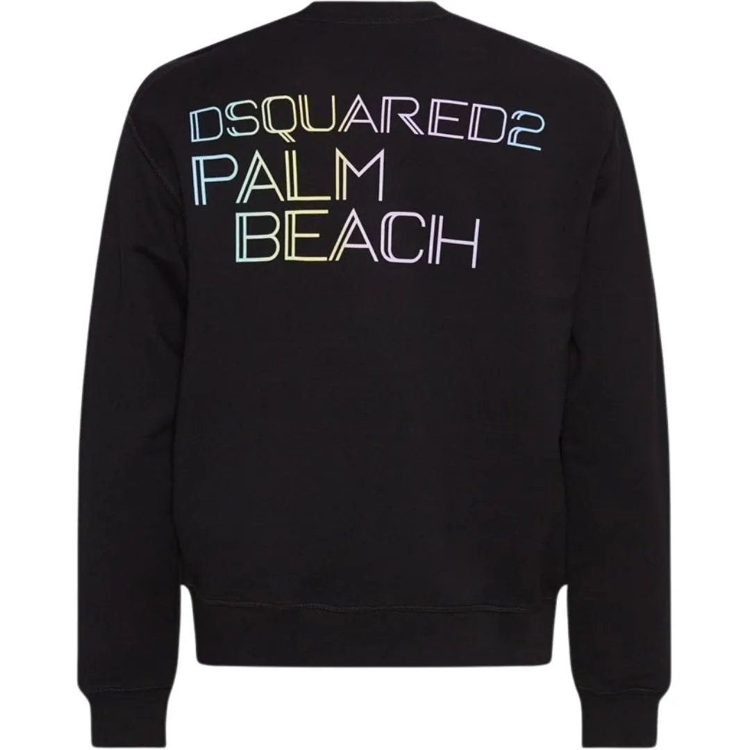 Dsquared2 Palm Beach Logo Cool Fit Black Sweatshirt