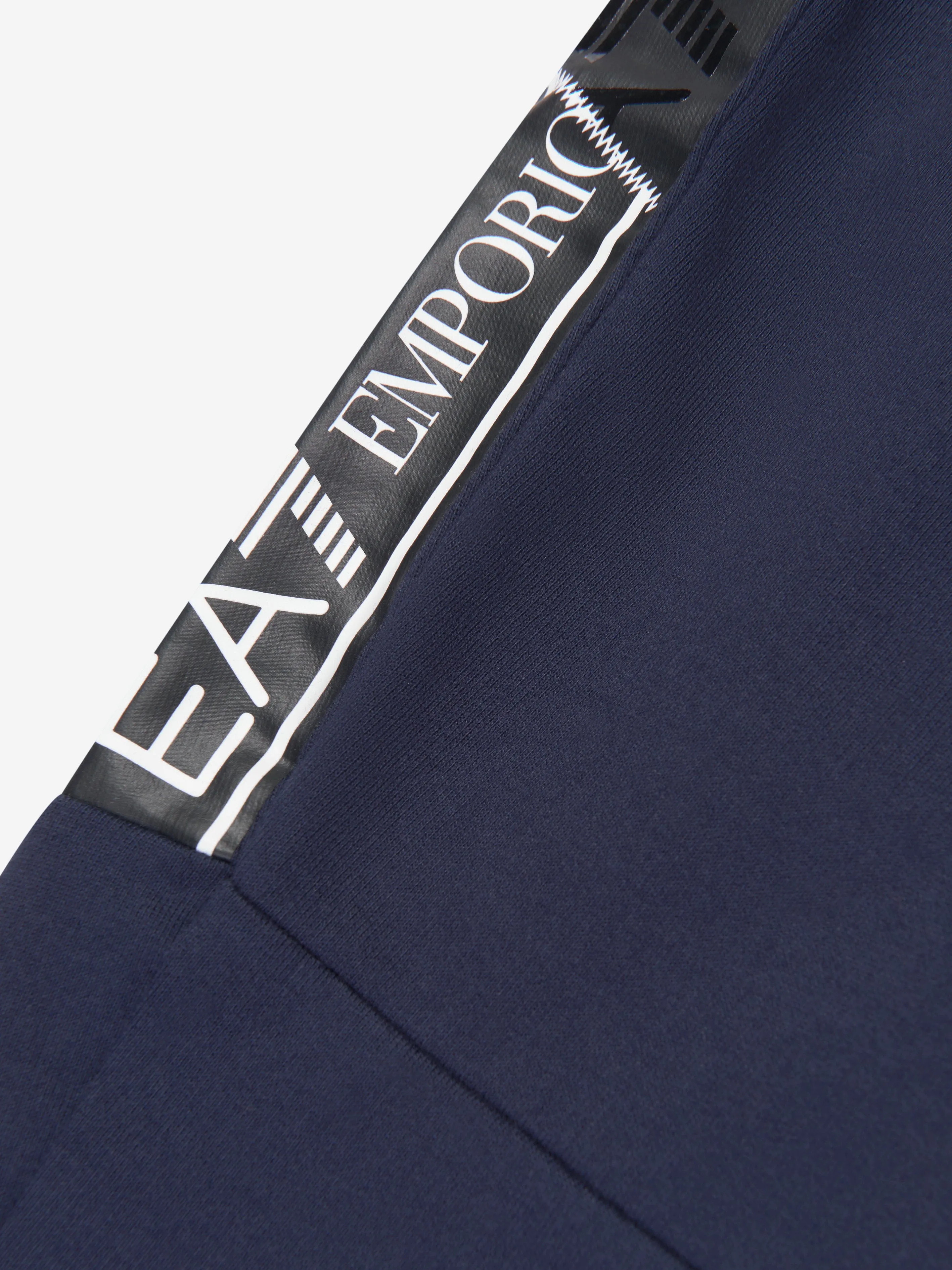 EA7 Emporio Armani Boys Train Logo Tape Joggers in Navy
