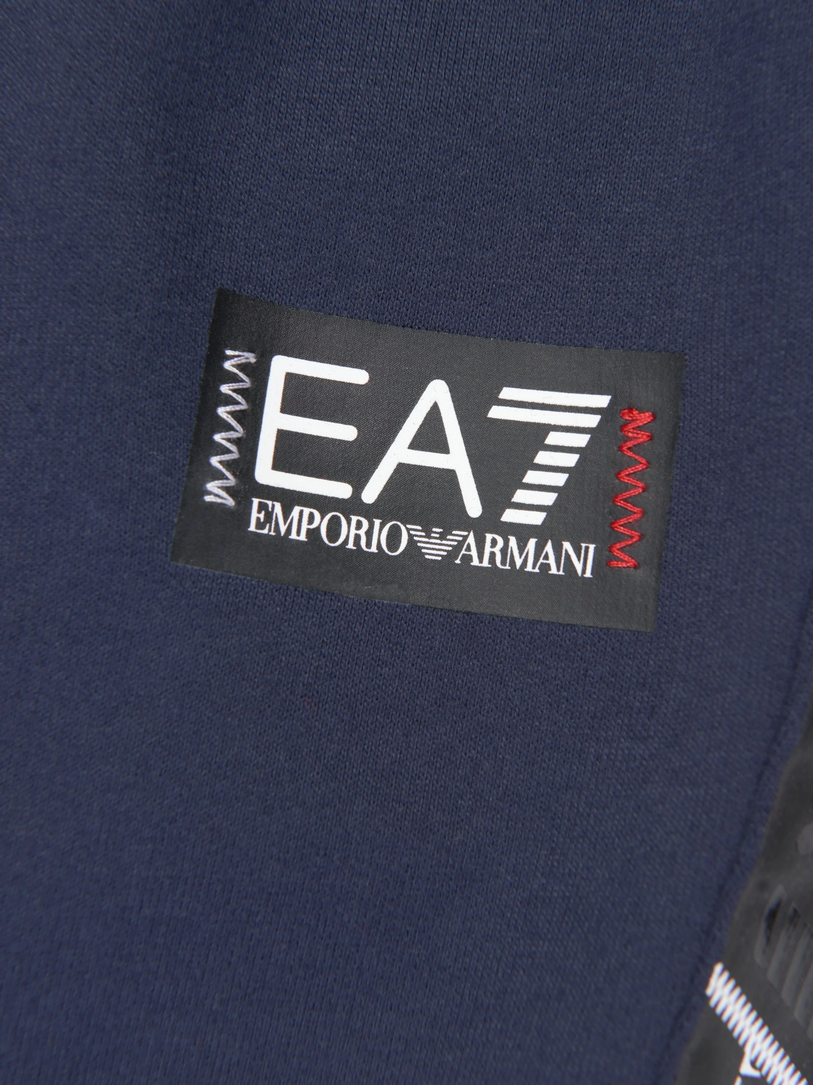 EA7 Emporio Armani Boys Train Logo Tape Joggers in Navy