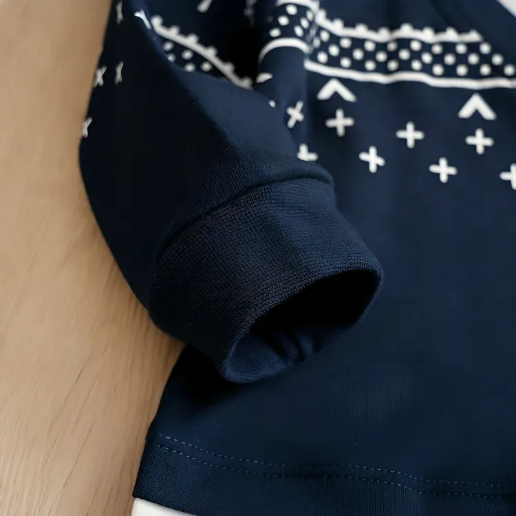 Elk Sweater Printed Winter Romper Bodysuit