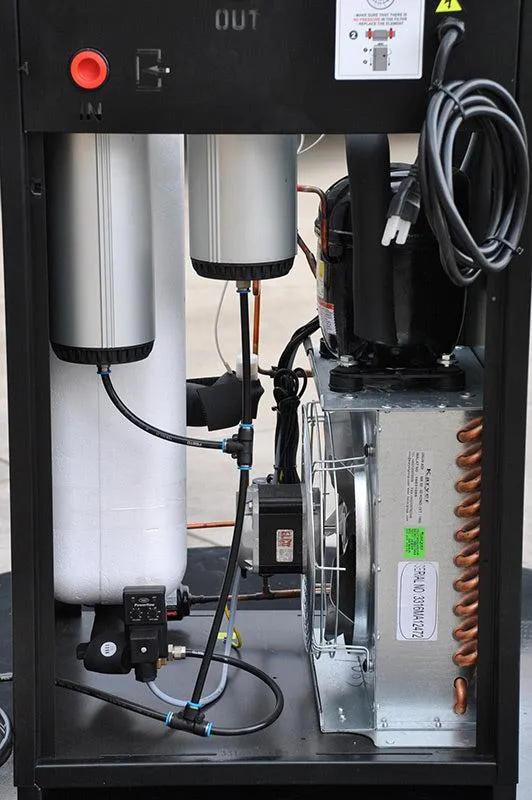 EMAX Silent Industrial Plus 175 PSI @ 38 CFM Belt Drive 10 HP 1-Phase 80 gal. Vertical Air Compressor w/ 58 CFM Dryer Bundle & Pressure Lube Pump