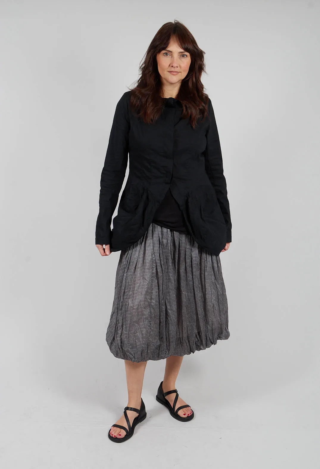 Flared Culottes in Black Stripe