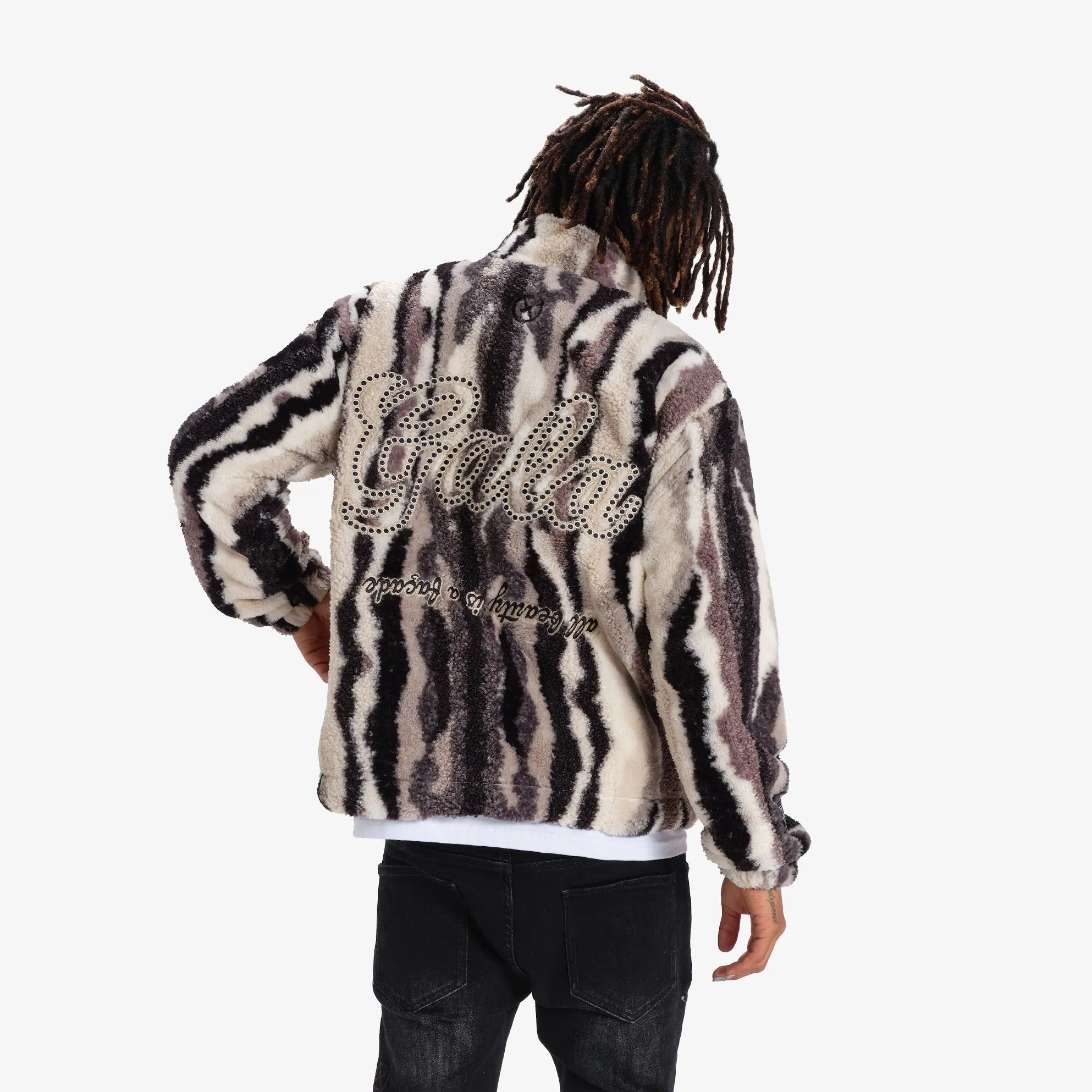 HORIZON PLUSH SHERPA JACKET (GRAYSCALE)