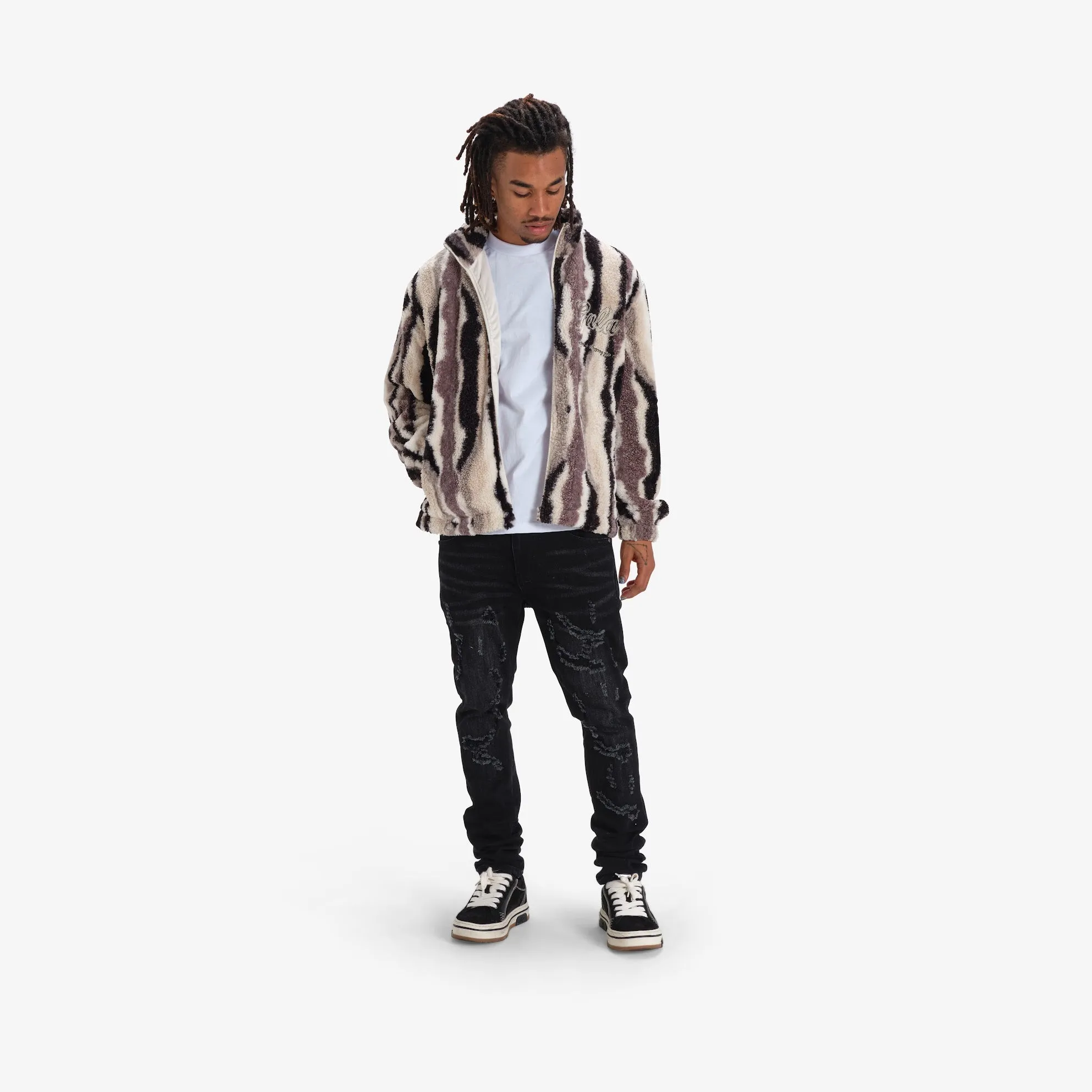HORIZON PLUSH SHERPA JACKET (GRAYSCALE)