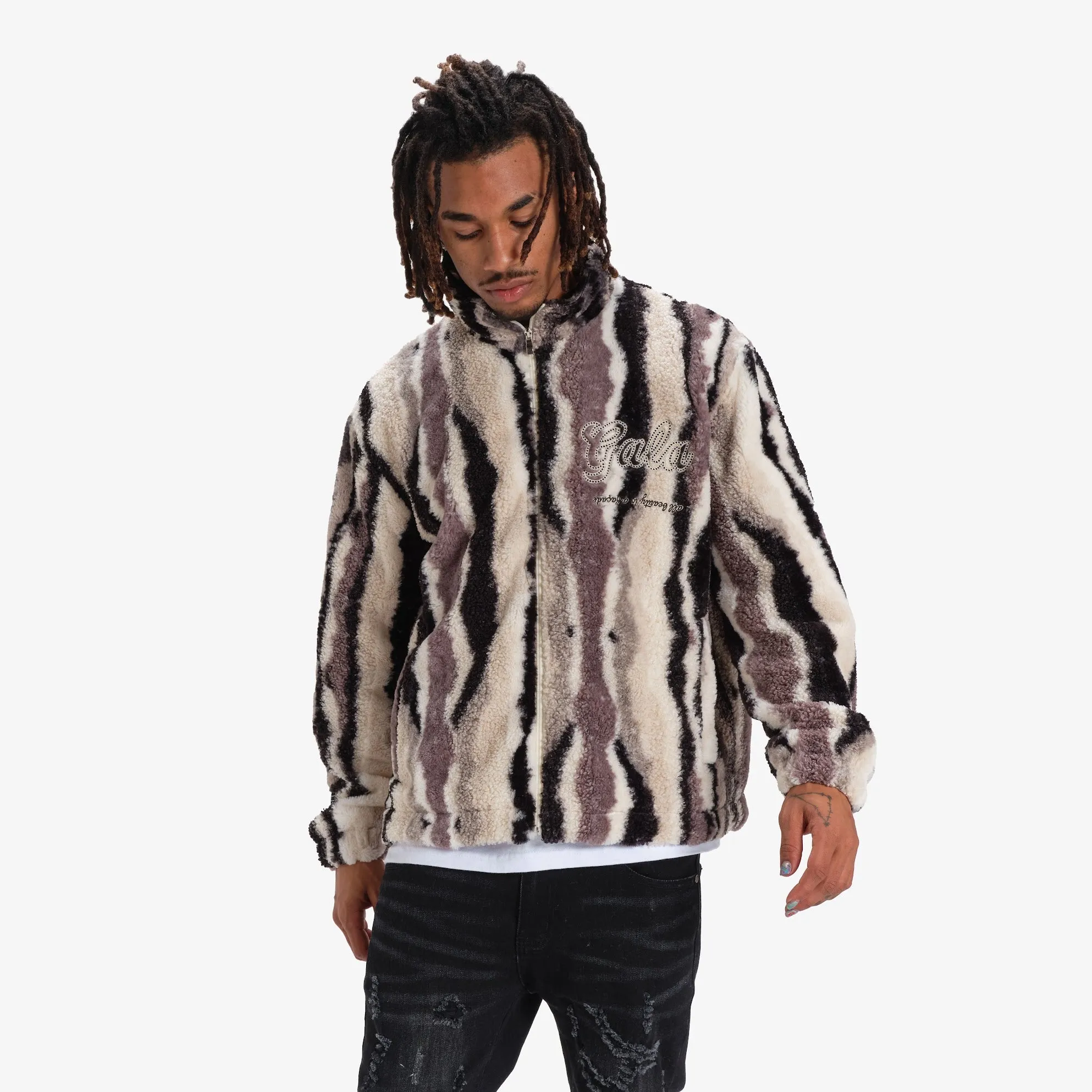 HORIZON PLUSH SHERPA JACKET (GRAYSCALE)