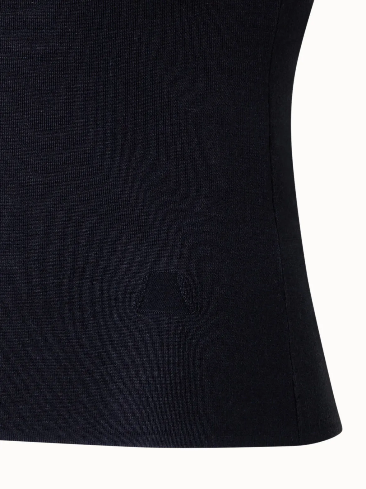 Knitted Silk Stretch Scoop Neck Top
