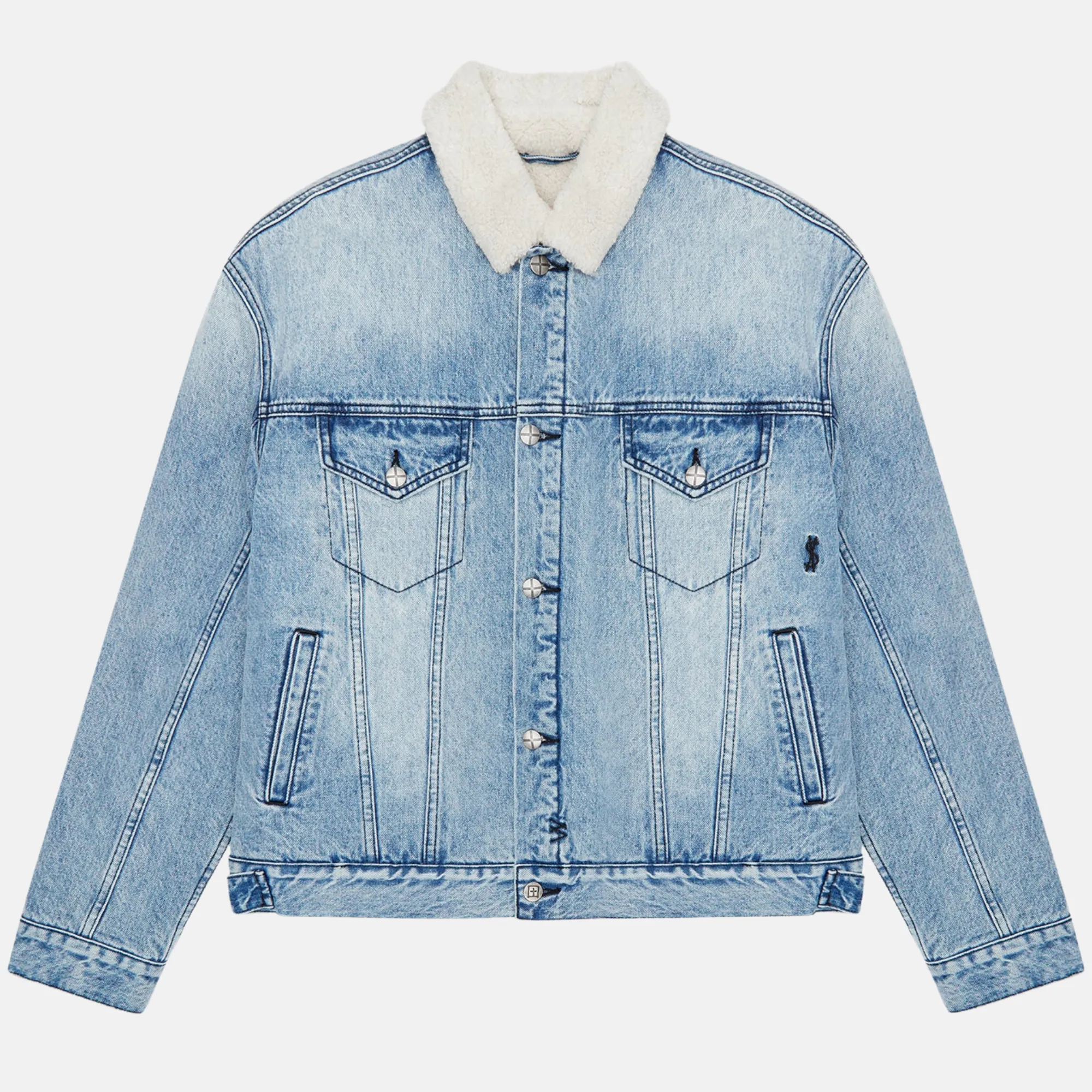 Ksubi Oh G Mid Blue Sherpa Jacket