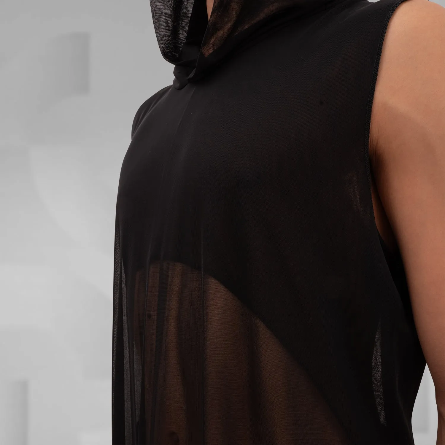 Mesh Avant-Garde Shirt with Hood