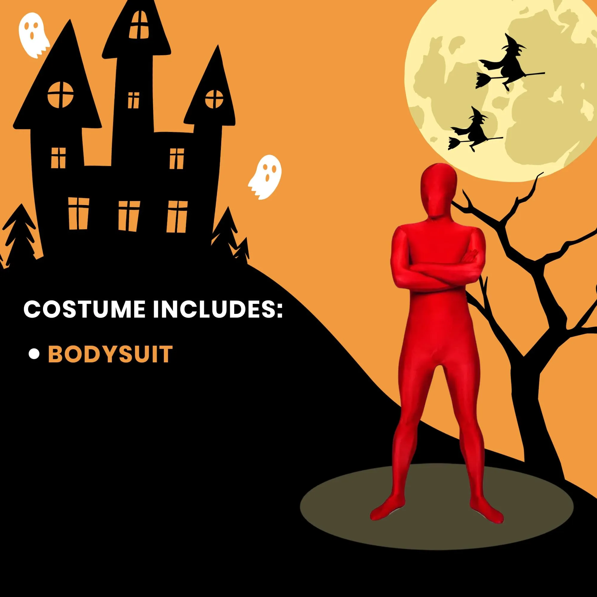 Red Morf Bodysuit Adult Costume
