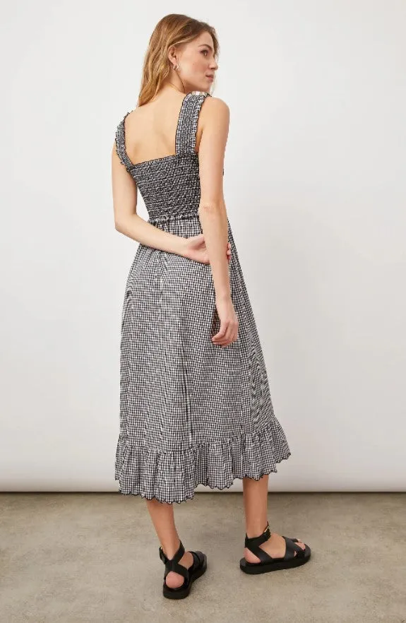 RUMI DRESS - BLACK MINI GINGHAM