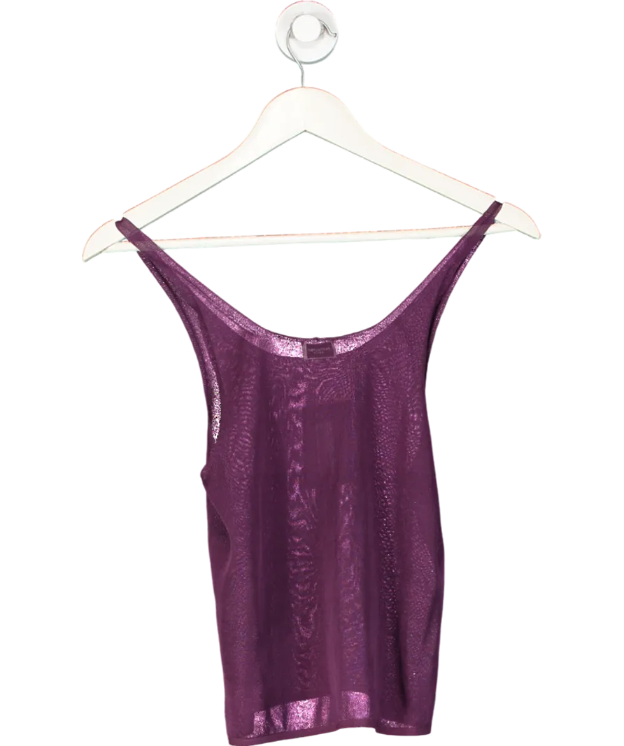 Saint Laurent Purple Sheer Tank Top UK XS/S