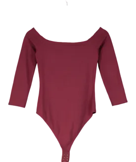 Sezane Red Bella Bodysuit  Burgundy UK S