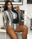 Snake Print High Neck Bodysuit