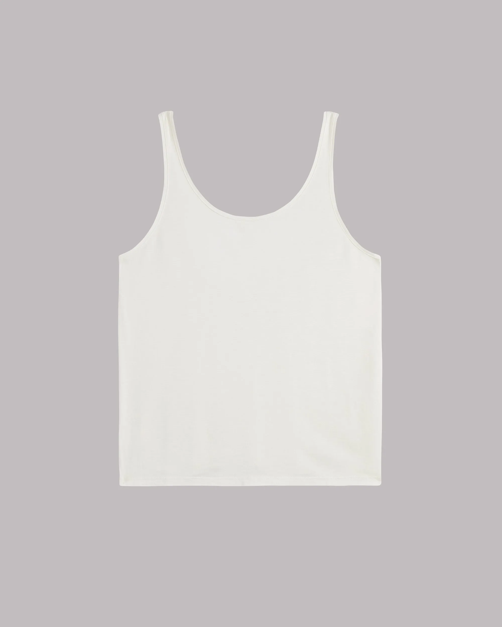 The White Low Back Tank Top