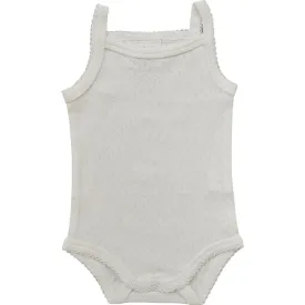 White Pointelle Tank Bodysuit