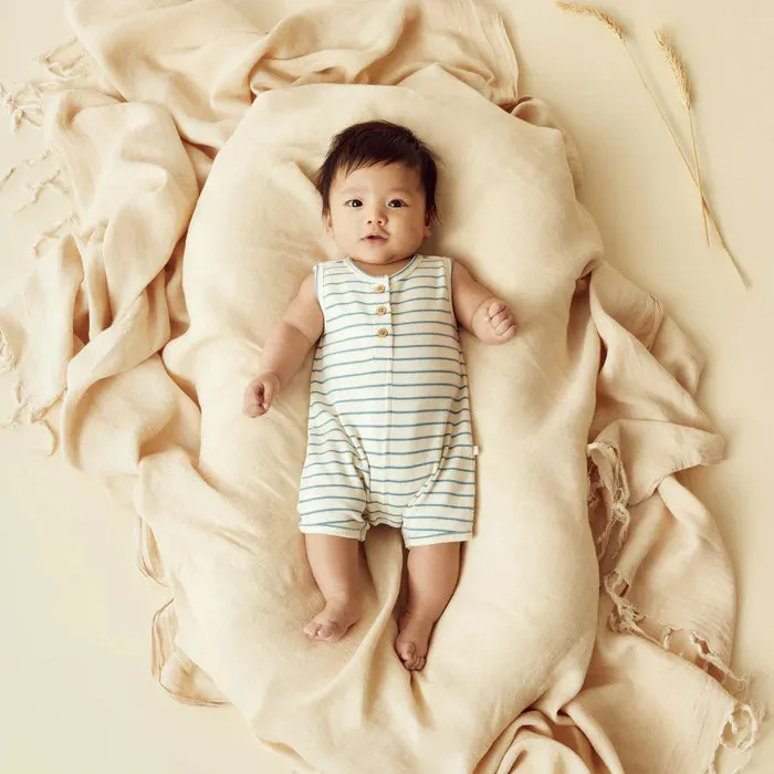 Wilson & Frenchy Petit Sage Organic Henley Growsuit
